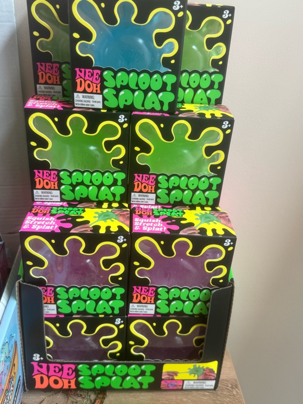 NeeDoh Sploot Splat Squish Toy - Bright Green, Blue, Purple ($40 for 1)